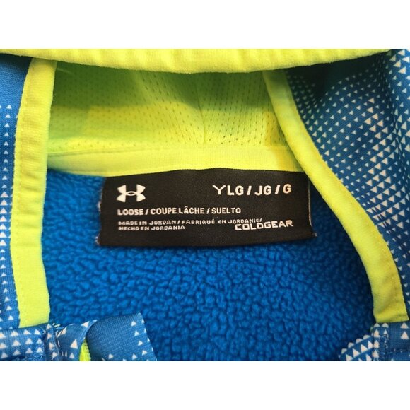 BOYS /GIRLS YLarge UNDER ARMOUR‎ COLDGEAR STORM HOODIE Quater zip FLEECE - Picture 7 of 9